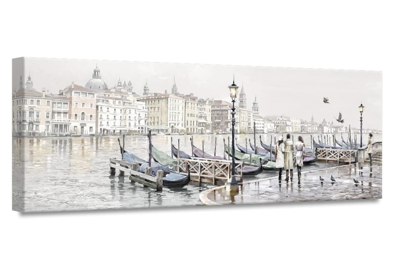 Bilde Canvas Venice Harbour - 60x150 cm - Innredning - Plakater & posters - Lerretsbilder