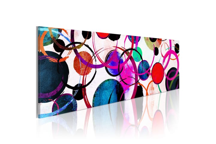 Bilde Colourful Circle 150x50 - Artgeist sp. z o. o. - Innredning - Plakater & posters - Lerretsbilder