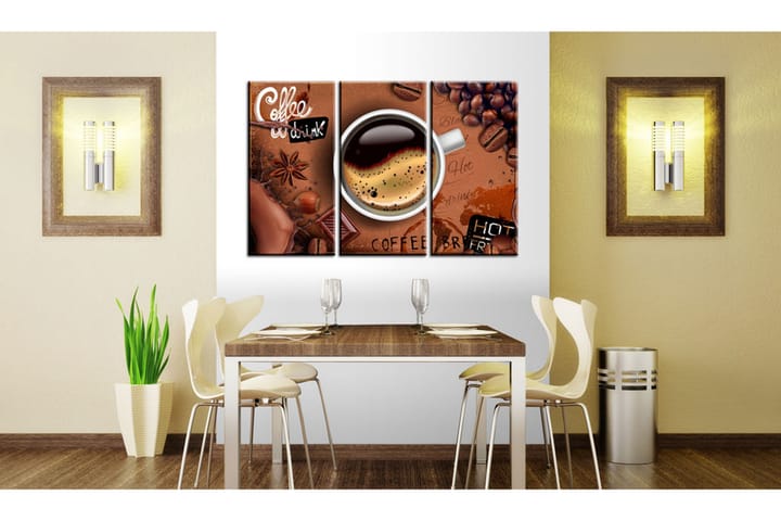 Bilde Cup Of Hot Coffee 120x80 - Artgeist sp. z o. o. - Interiør - Plakater & posters - Lerretsbilder