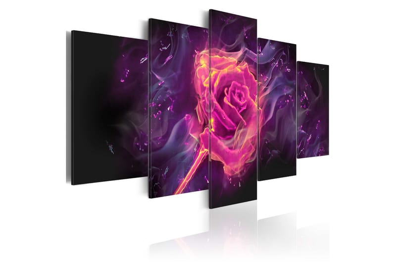 Bilde Flames Of Rose 100x50 - Artgeist sp. z o. o. - Interiør - Plakater & posters - Lerretsbilder