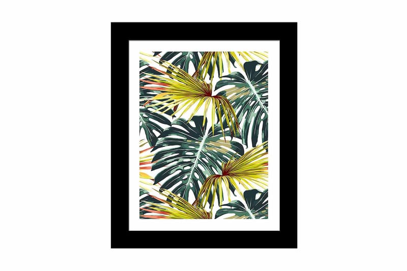 Bilde Floral med Ramme Flerfarget - 22,3x52,8 cm - Interiør - Plakater & posters - Lerretsbilder