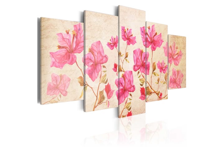 Bilde Flowers In Pink 200x100 - Artgeist sp. z o. o. - Innredning - Plakater & posters - Lerretsbilder