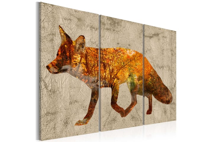 Bilde Fox in The Wood 90x60 - Artgeist sp. z o. o. - Innredning - Plakater & posters - Lerretsbilder