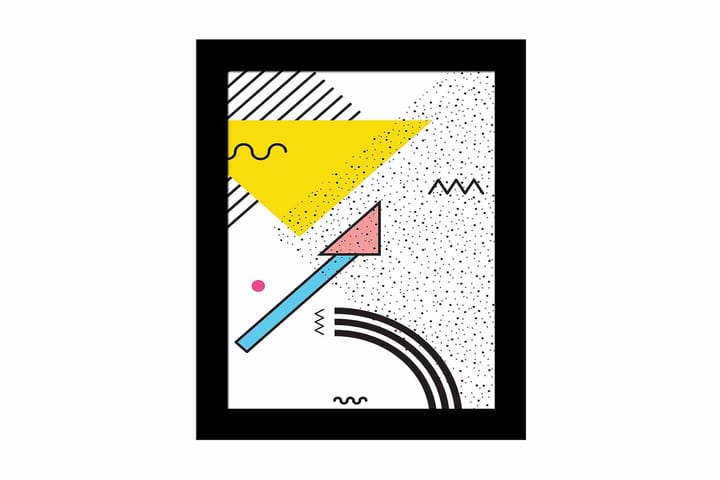 Bilde Geometric med Ramme Flerfarget - 23,5x28,5 cm - Interiør - Plakater & posters - Lerretsbilder