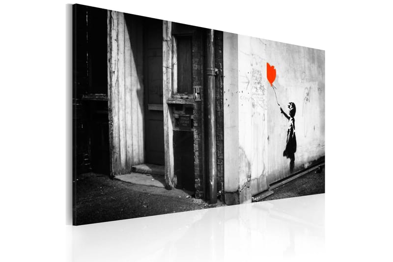 Bilde Girl With Balloon Banksy 60x40 - Artgeist sp. z o. o. - Interiør - Plakater & posters - Lerretsbilder