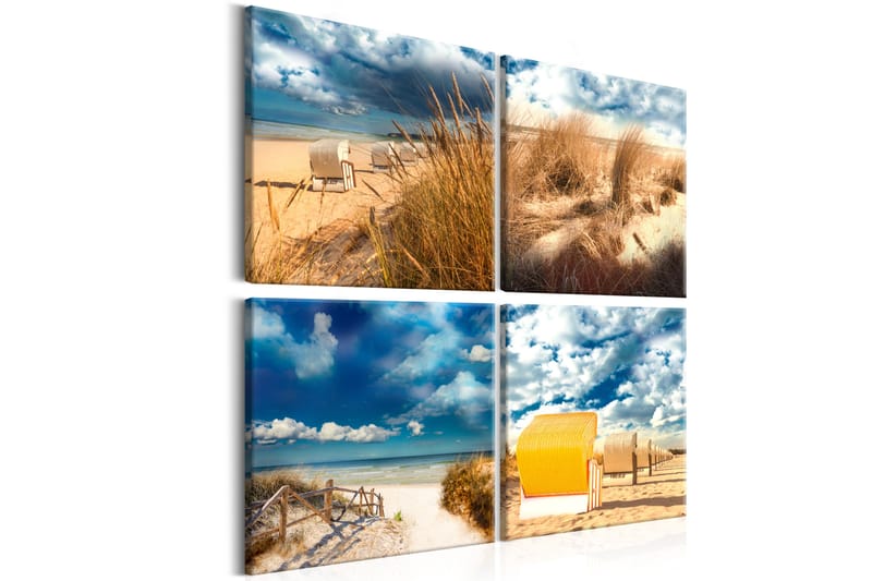 Bilde Holiday At The Seaside 80x80 - Artgeist sp. z o. o. - Innredning - Plakater & posters - Lerretsbilder