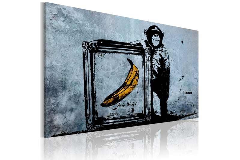 Bilde Inspired By Banksy 90x60 - Artgeist sp. z o. o. - Interiør - Plakater & posters - Lerretsbilder