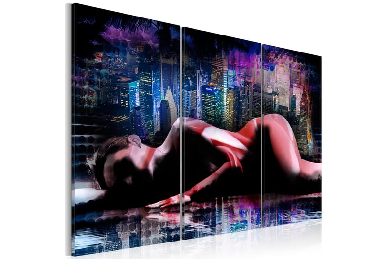 Bilde Intimacy In The Big City 120x80 - Artgeist sp. z o. o. - Interiør - Maleri & posters - Lerretsbilder