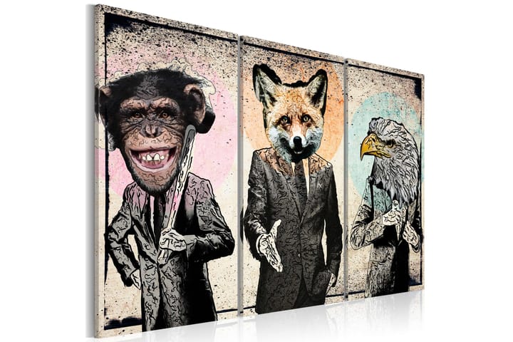 Bilde Monkey Business 120x80 - Artgeist sp. z o. o. - Interiør - Plakater & posters - Lerretsbilder