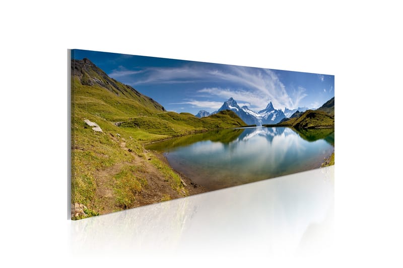 Bilde Mountain Lake 120x40 - Finnes i flere størrelser - Innredning - Plakater & posters - Lerretsbilder