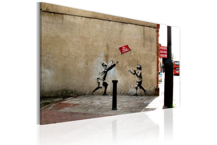 Bilde No Ball Games Banksy 60x40 - Flerfarget - Innredning - Plakater & posters - Lerretsbilder