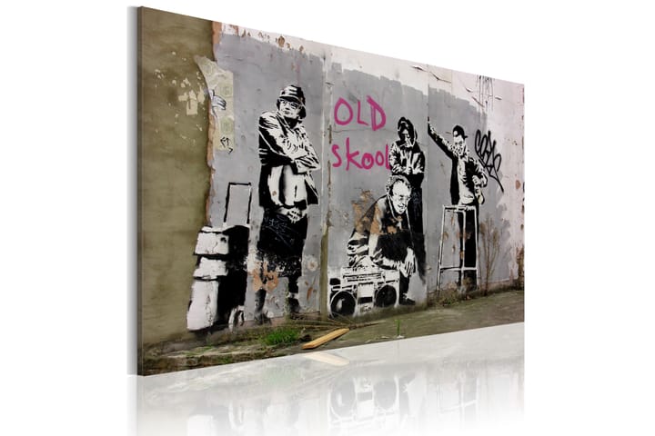 Bilde Old School Banksy 60x40 - Artgeist sp. z o. o. - Innredning - Plakater & posters - Lerretsbilder