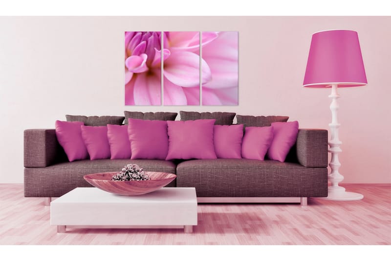 Bilde Pink dahlia 90x60 - Artgeist sp. z o. o. - Innredning - Plakater & posters - Lerretsbilder