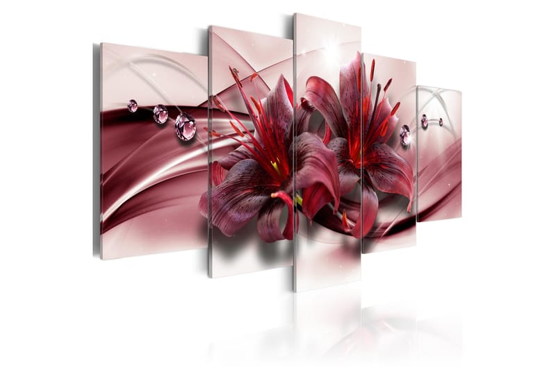 Bilde Pink Lily 100x50 - Artgeist sp. z o. o. - Interiør - Maleri & posters - Lerretsbilder