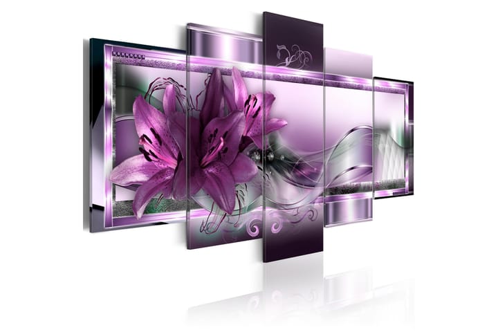 Bilde Purple Lilies 100x50 - Artgeist sp. z o. o. - Interiør - Plakater & posters - Lerretsbilder