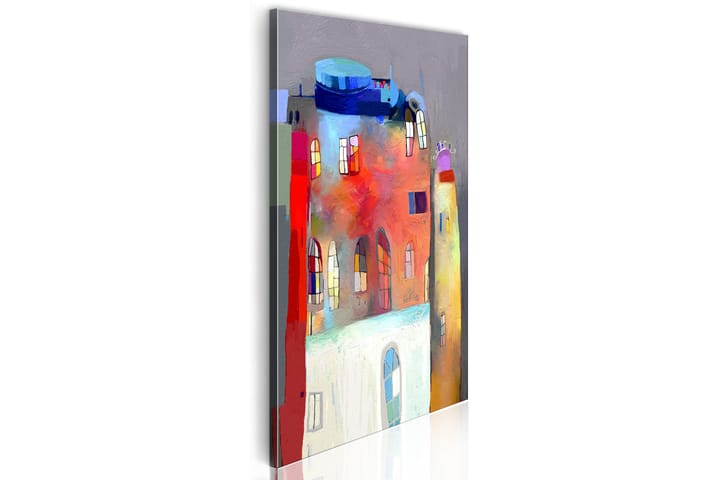 Bilde Rainbow-Hued House 40x80 - Flerfarget - Innredning - Plakater & posters - Lerretsbilder