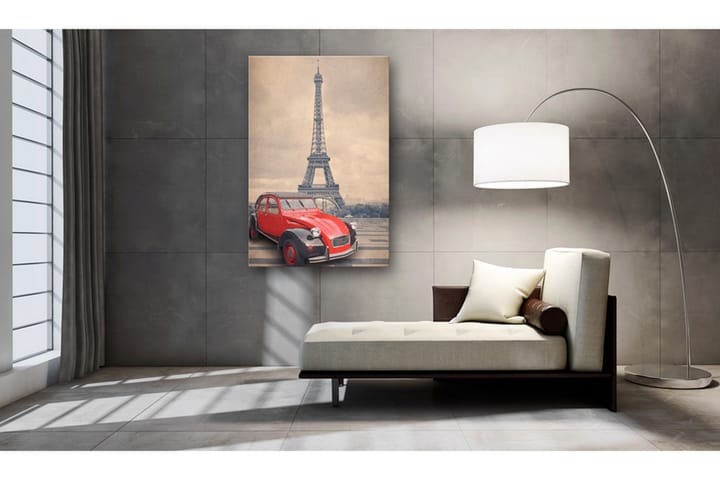 Bilde Retro Paris 60x90 - Artgeist sp. z o. o. - Interiør - Plakater & posters - Lerretsbilder