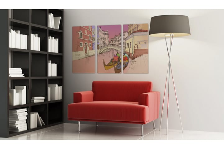 Bilde Romantic gondolas 90x60 - Artgeist sp. z o. o. - Innredning - Plakater & posters - Lerretsbilder
