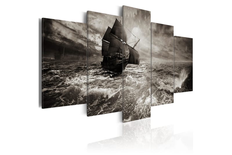 Bilde Ship In A Storm 200x100 - Artgeist sp. z o. o. - Interiør - Maleri & posters - Lerretsbilder