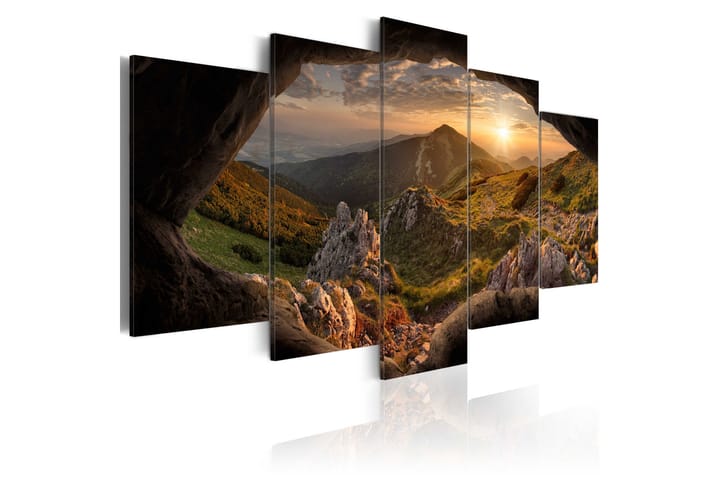 Bilde Sunset In The Valley 100x50 - Artgeist sp. z o. o. - Innredning - Plakater & posters - Lerretsbilder