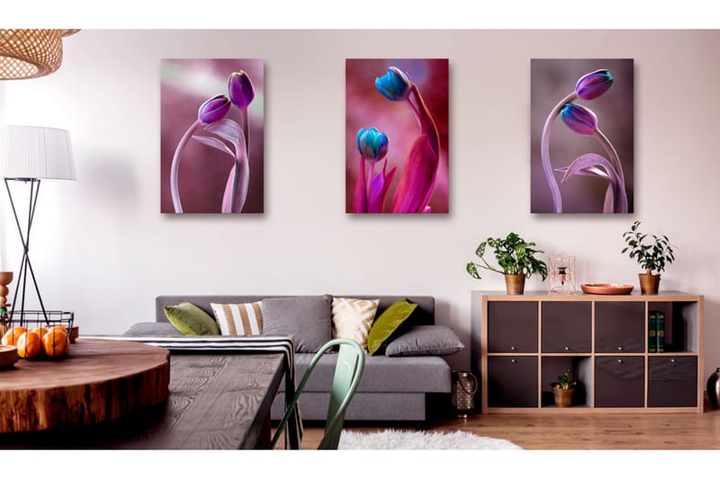 Bilde Tulips In Love 60x30 - Artgeist sp. z o. o. - Interiør - Plakater & posters - Lerretsbilder