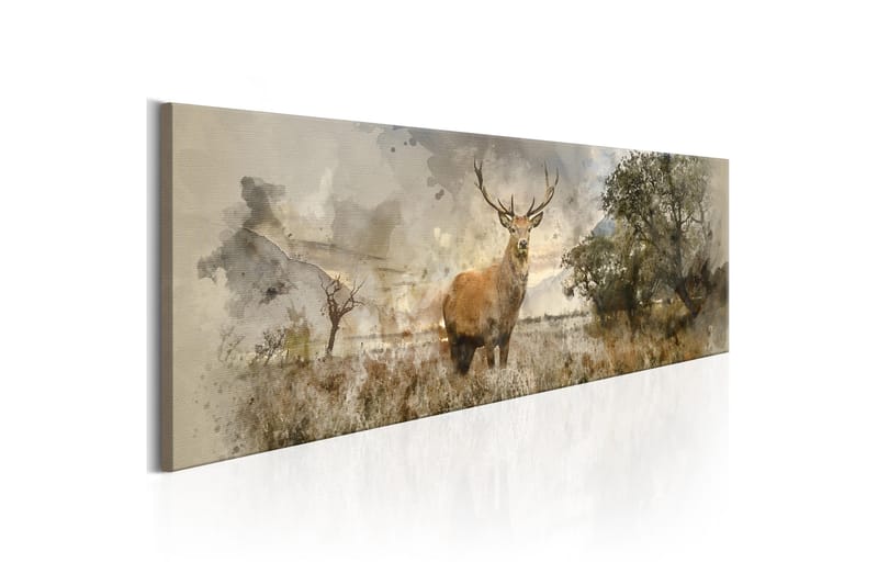 Bilde Watercolour Deer 150x50 - Finnes i flere størrelser - Innredning - Plakater & posters - Lerretsbilder