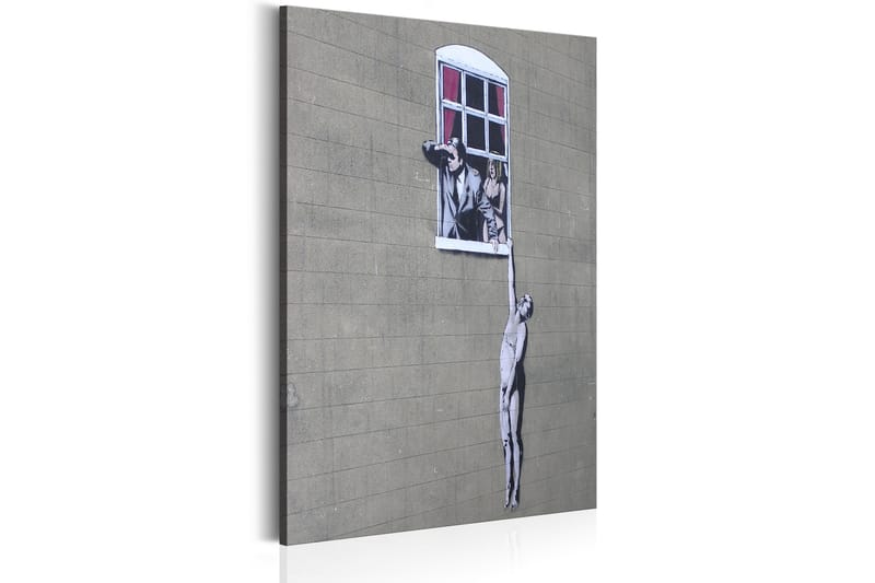 Bilde Well Hung Lover By Banksy 60x90 - Artgeist sp. z o. o. - Interiør - Plakater & posters - Lerretsbilder