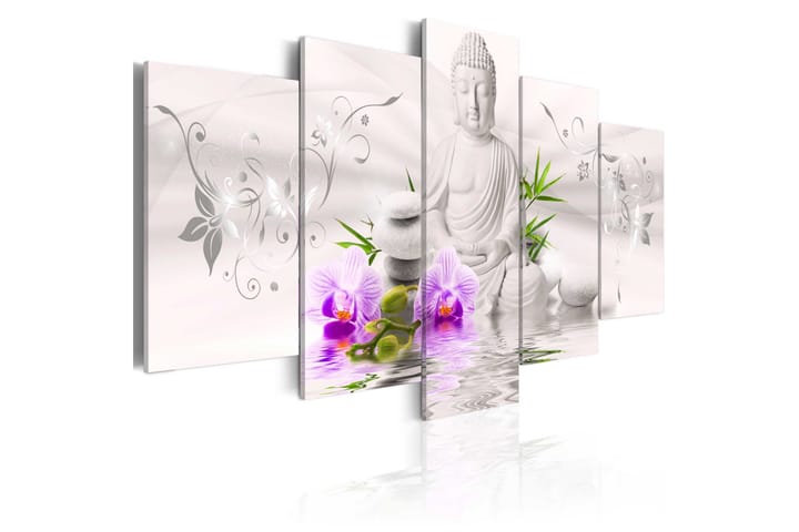 Bilde White Buddha 100x50 - Artgeist sp. z o. o. - Innredning - Plakater & posters - Lerretsbilder