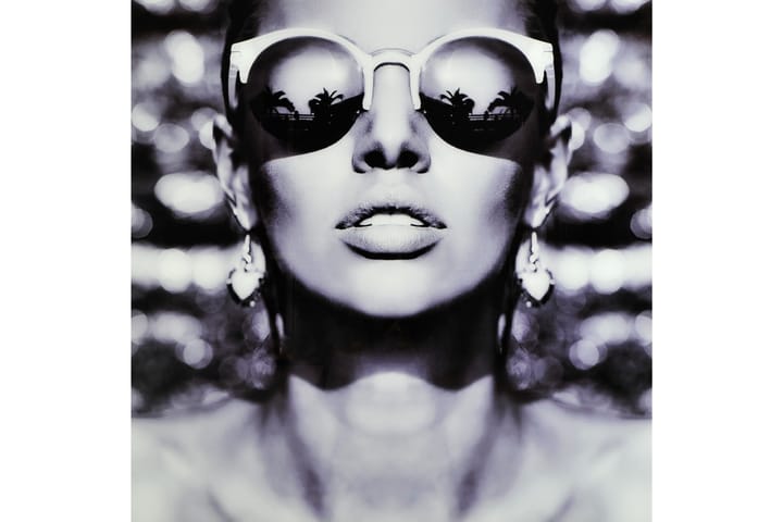 Bilde Woman with sunglasses - 120x120 cm - Innredning - Plakater & posters - Lerretsbilder