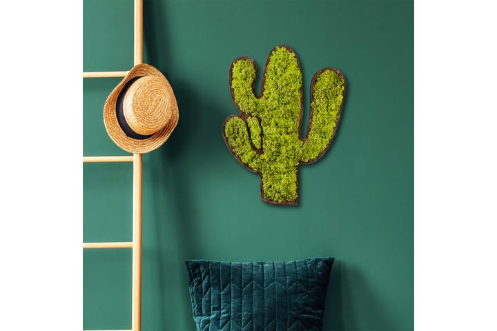 Canvasbilde Cactus - Grønn/Hvit - Innredning - Plakater & posters - Lerretsbilder