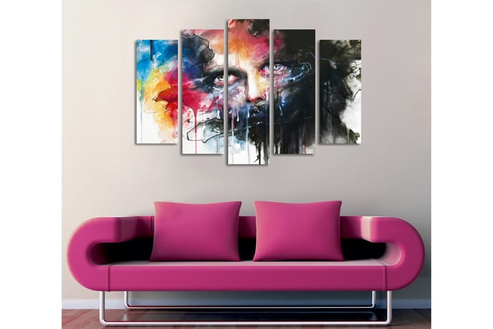 Canvasbilde Dekorativ 5 Deler - Flerfarget - Innredning - Plakater & posters - Lerretsbilder