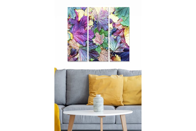 Canvasbilde Floral 3-pk flerfarget - 22x05 cm - Interiør - Plakater & posters - Lerretsbilder