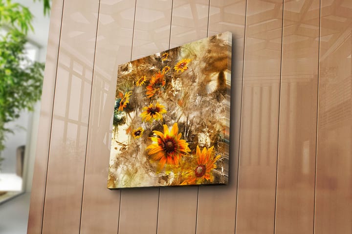 Canvasbilde Floral Flerfarget - 44x54 cm - Innredning - Plakater & posters - Lerretsbilder