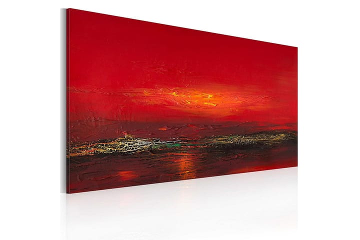 Canvasbilde Rød solnedgang over havet 120x60 cm - Artgeist sp. z o. o. - Interiør - Plakater & posters - Lerretsbilder