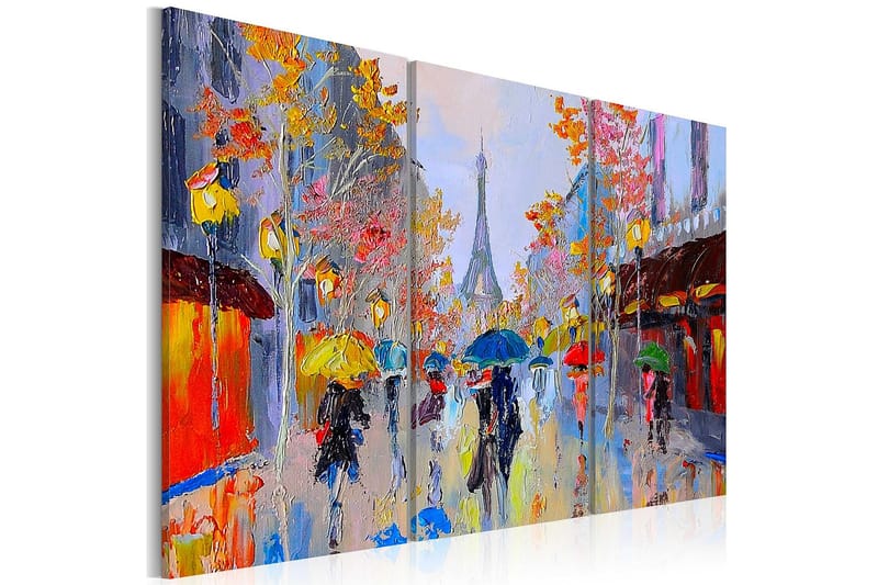Canvasbilde Rainy Paris - Artgeist sp. z o. o. - Interiør - Maleri & posters - Lerretsbilder