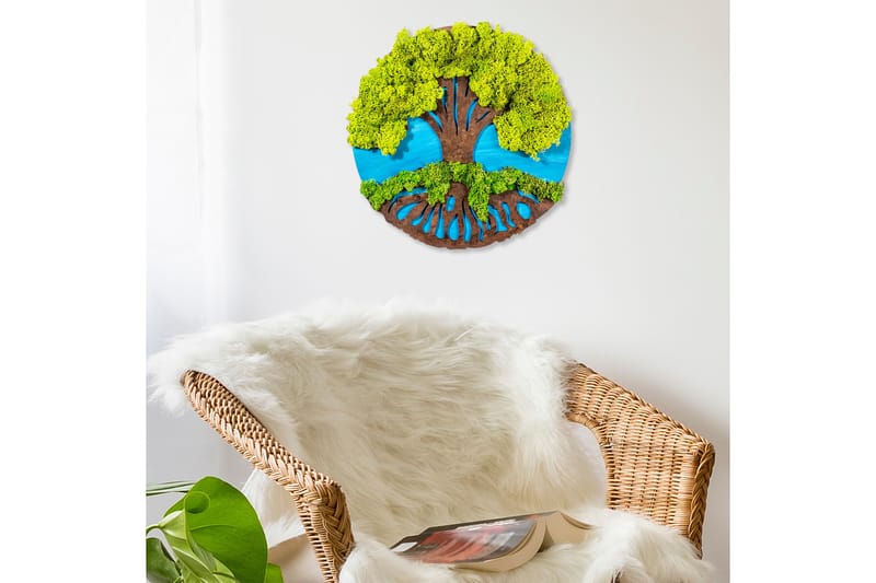 Canvasbilde Tree Of Life 1 - Blå/Grønn/Brun - Interiør - Plakater & posters - Lerretsbilder