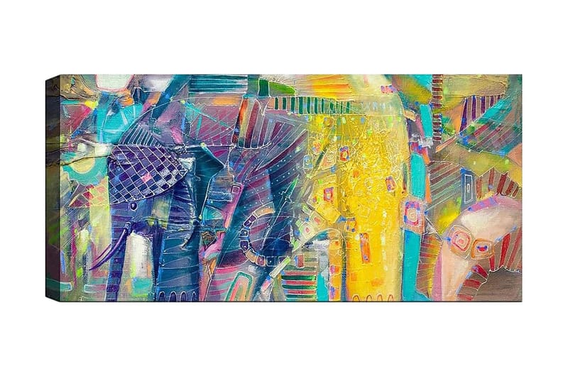 Canvasbilde YTY Abstract & Fractals Flerfarget - 120x50 cm - Interiør - Maleri & posters - Lerretsbilder