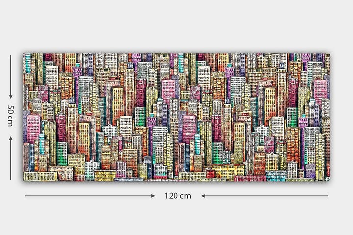 Canvasbilde YTY Buildings & Cityscapes Flerfarget - 120x50 cm - Innredning - Plakater & posters - Lerretsbilder
