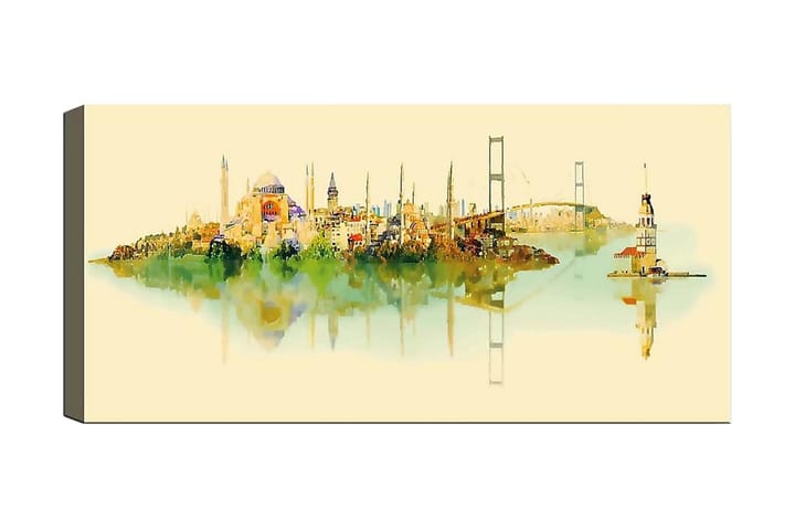 Canvasbilde YTY Cities & Countries Flerfarget - 120x50 cm - Interiør - Maleri & posters - Lerretsbilder