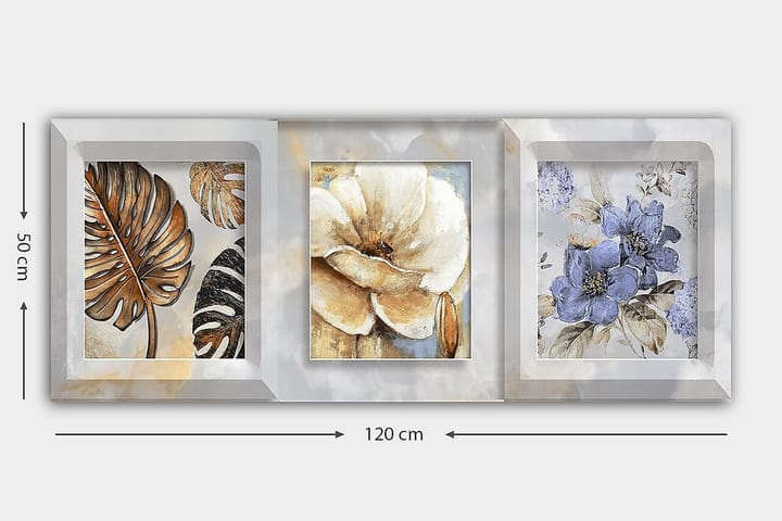 Canvasbilde YTY Floral & Botanical Flerfarget - 120x50 cm - Innredning - Plakater & posters - Lerretsbilder