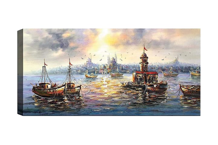 Canvasbilde YTY Nautical & Beach Flerfarget - 120x50 cm - Interiør - Maleri & posters - Lerretsbilder