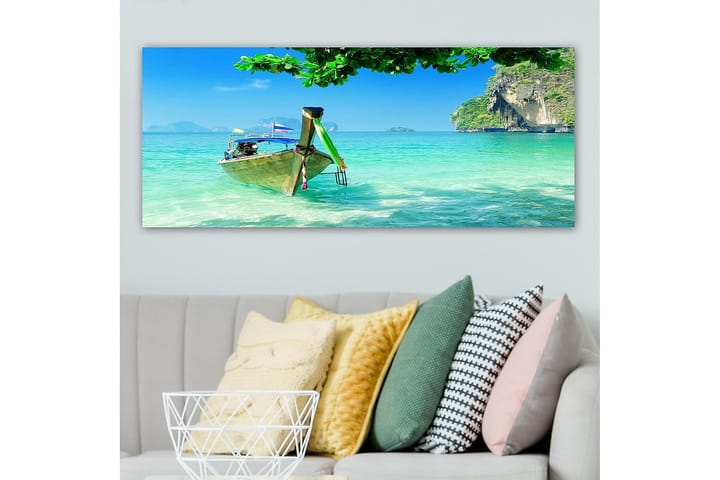 Canvasbilde YTY Nautical & Beach Flerfarget - 120x50 cm - Innredning - Plakater & posters - Lerretsbilder