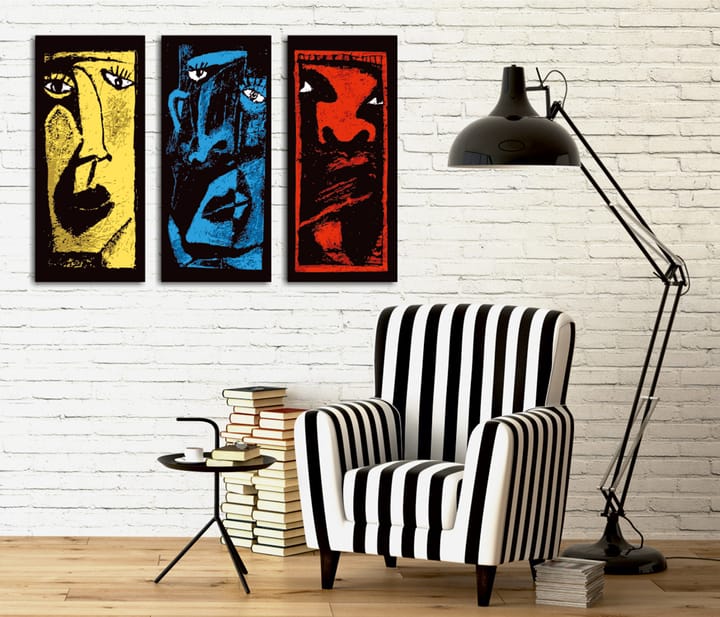 Dekorativ Canvasbilde 3-Deler 45x20 cm - Flerfarget - Innredning - Plakater & posters - Lerretsbilder