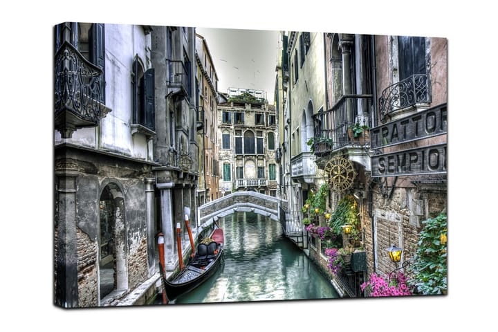Kanvasbilde Venice 75x100 cm - Flerfarget - Innredning - Plakater & posters - Lerretsbilder
