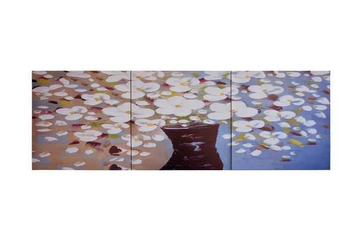 Lerretsbilde blomster i vase flerfarget 120x40 cm - Innredning - Plakater & posters - Lerretsbilder
