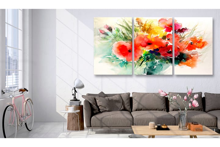 Tavle Watercolor Bouquet 120X60 - Artgeist sp. z o. o. - Innredning - Plakater & posters - Lerretsbilder
