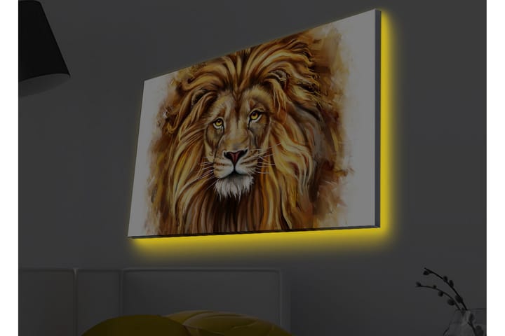 Veggdekorasjon LED-belysning Canvas Bilde - Møbler - Sofaer - Kjøkkensofaer