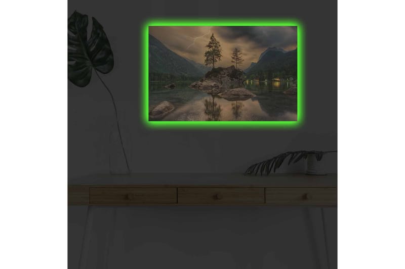 Veggdekorasjon LED-belysning Canvas Bilde - Interiør - Maleri & posters - Lerretsbilder