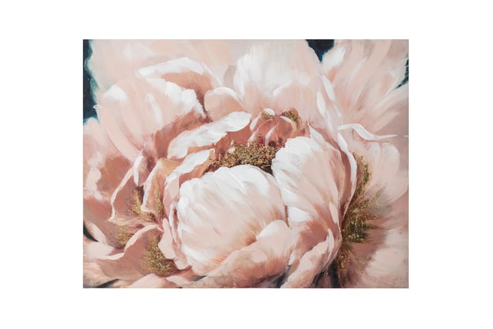 Oljemaling 75x100 cm Rosa blomster - Innredning - Plakater & posters - Lerretsbilder