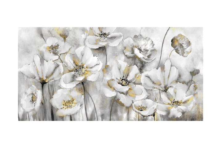 Oljemaling Hvite blomster - Interiør - Maleri & posters - Oljemaling